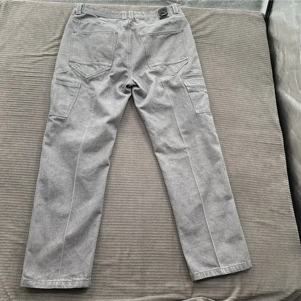 SouthPole Loose Straight Jeans Men 40/32 (Measured 38/32) Gray Cotton‎ Baggy.